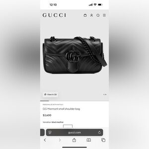 Gucci GG Marmont Black Shoulder Bag